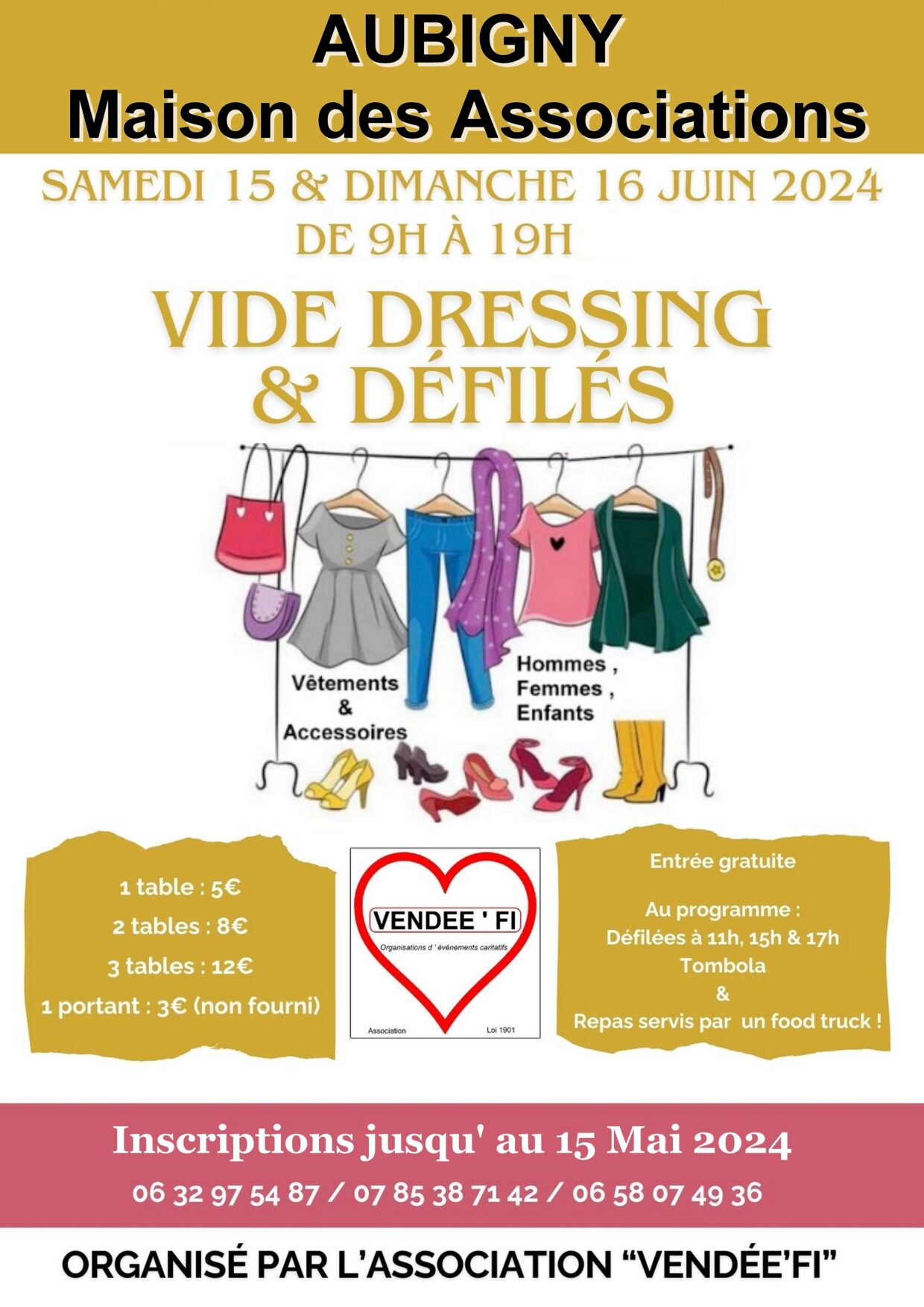 Vendée ‘ Fi = Visuel – Vide-Dressing & Défilé 15+16062024 à Aubigny